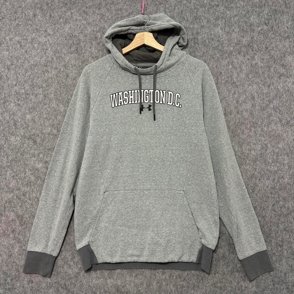 Under Armour Mens Washington DC ColdGear Hoodie Sweatshirt Pullover Grey Size S